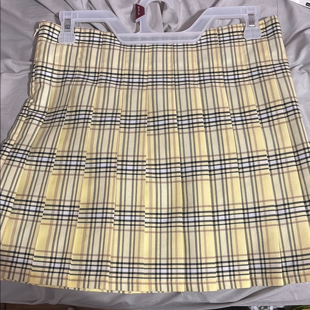 Plaid Yellow Skirt